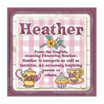 Personalised Cuppa Coasters - Heather