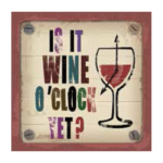 Personalised Cuppa Coasters - Is it wine o'clock yet?