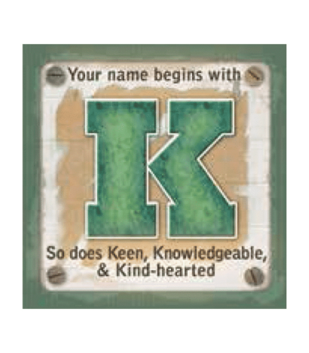Personalised Cuppa Coasters - K (Male)