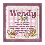 Personalised Cuppa Coasters - Wendy