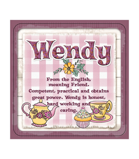 Personalised Cuppa Coasters - Wendy