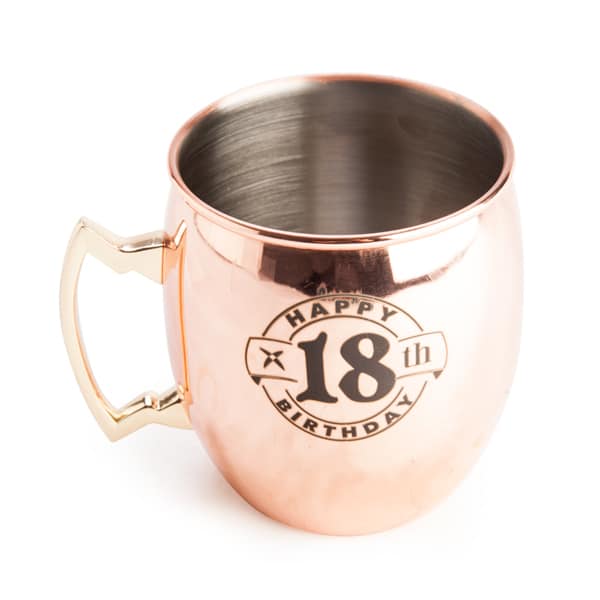 18th Moscow Mule Copper Mug - "Happy 18th Birthday"