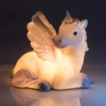 LED Table night light designed as an elegant looking unicorn