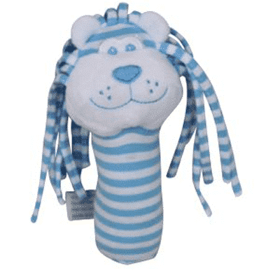 ES Kids - Blue Stripe Lion Stick Rattle