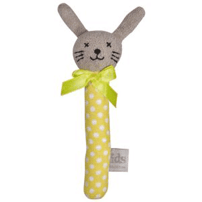 ES Kids - Yellow Dots Bunny Stick Rattle