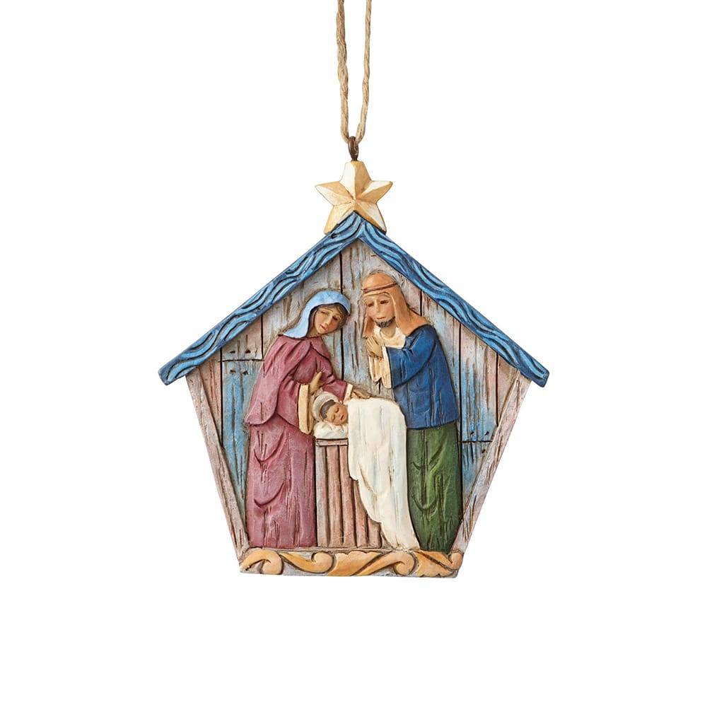 Folklore Holy Family JIM SHORE Hanging Ornament Enesco Heartwood Creek 6001456 