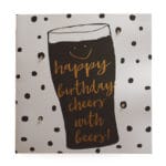 Classic Piano Birthday Card "Happy Birthday cheers with beers!"