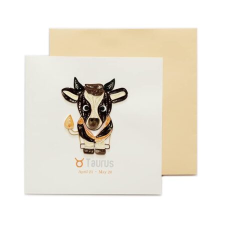 Quilling Handcrafted Card - Taurus