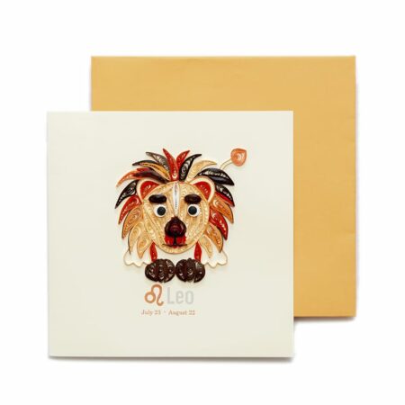Quilling Handcrafted Card - Leo