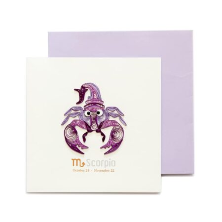 Quilling Handcrafted Card - Scorpio