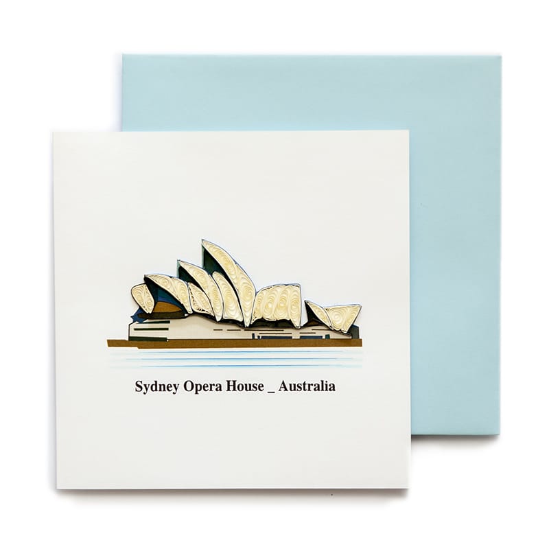 Quilling Handcrafted Card - Sydney