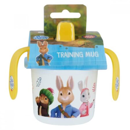 Little ones will enjoy learning how to self-feed with this adorable training mug from the world of Beatrix Potter