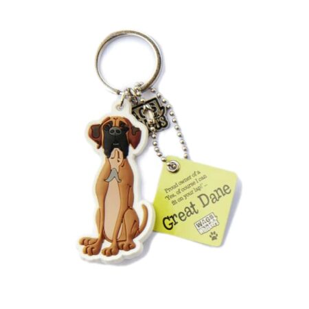 Wags & Whiskers Keyring - Great Dane