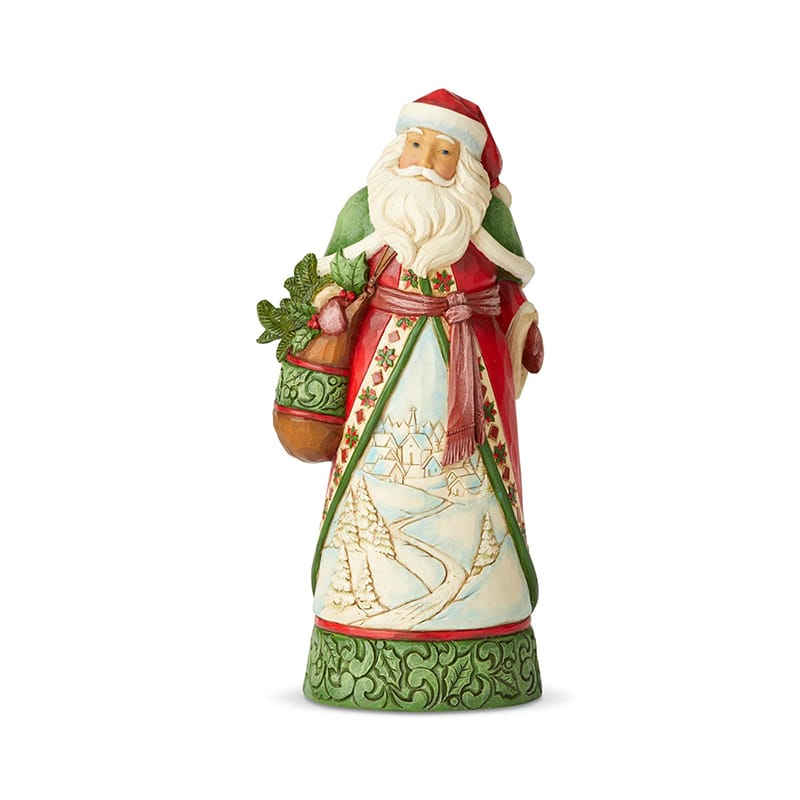 Heartwood Creek - Santa With Winter Scene Figurine