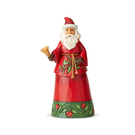 Heartwood Creek - Santa Holding Bell Figurine