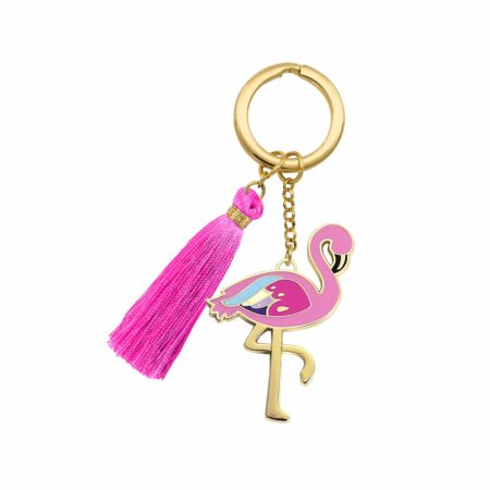 Beyond Charms Keychain Flamingo