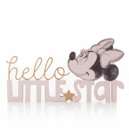 WORD PLAQUE MINNIE MOUSE HELLO LITTLE STAR
