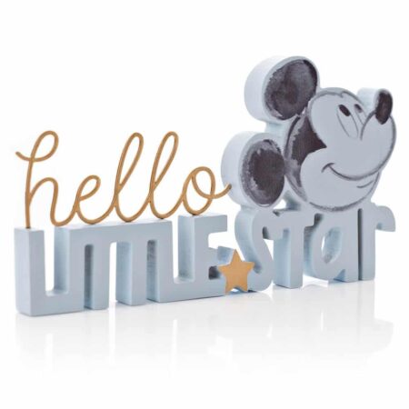 WORD PLAQUE MICKEY MOUSE HELLO LITTLE STAR