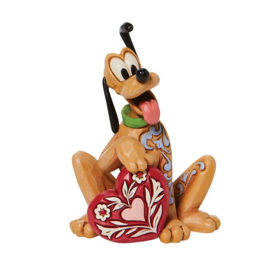 Disney Traditions 9cm/3.5" Mini Pluto Love