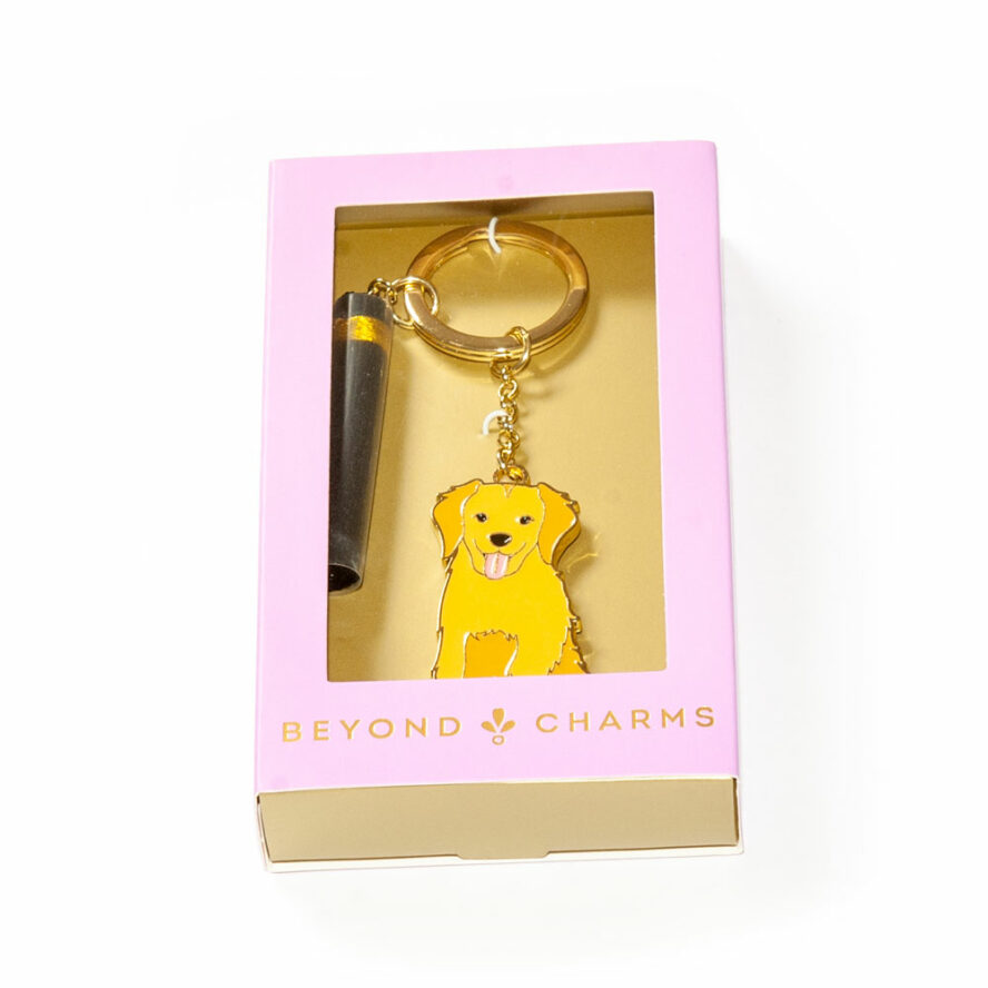 Beyond Charms Keychain Golden Retreiver