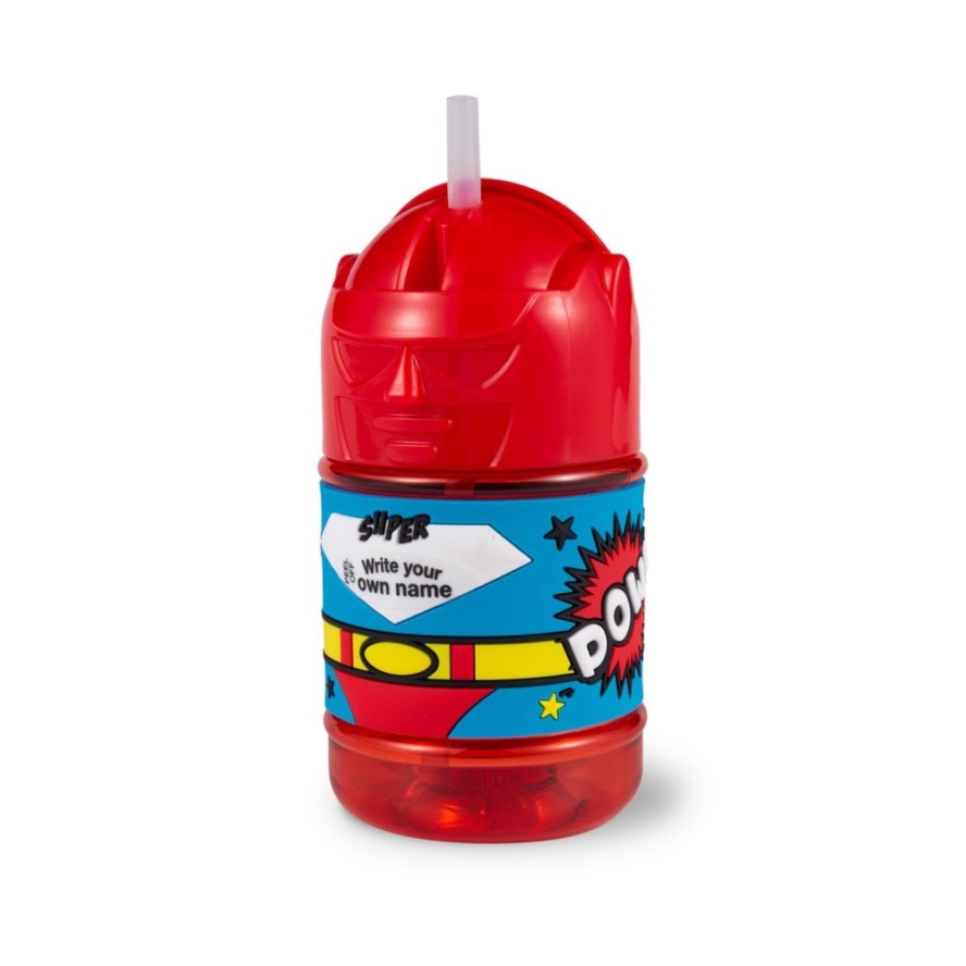 Super Bottle Blank Male Superhero Red 1