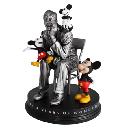 Disney 100 Years Grand Jester Studios Walt with Mickey Mouse Through the Years