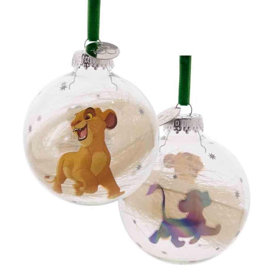 Disney 100 Christmas Glass Bauble Simba