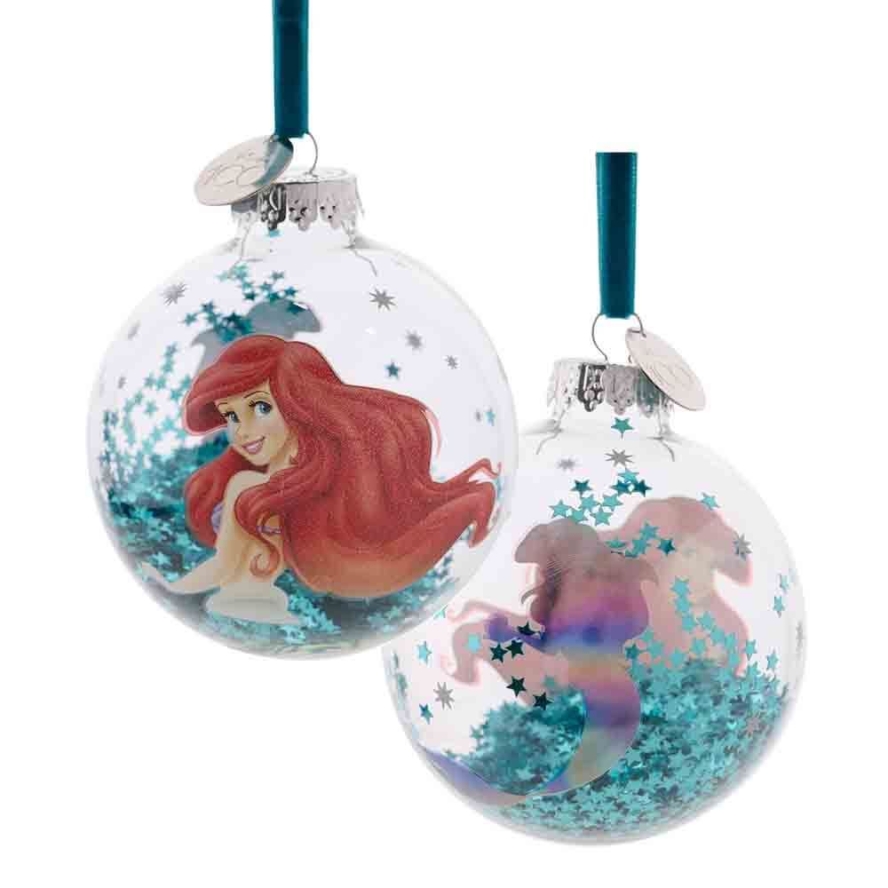 Disney 100 Christmas Glass Bauble Ariel