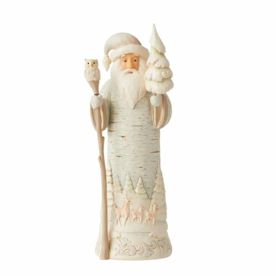 Heartwood Creek White Woodland Birch Bark Santa