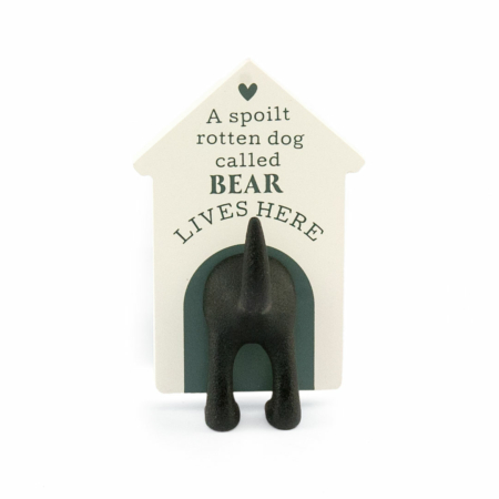 Personalised Dog Lead Hook Bear