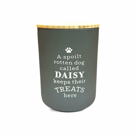 Personalised Dog Treat Jar Daisy