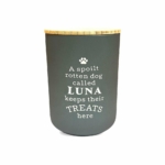 Personalised Dog Treat Jar Luna