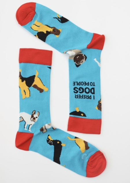 Men's Therapy Bamboo Socks I prefer dogs to people
