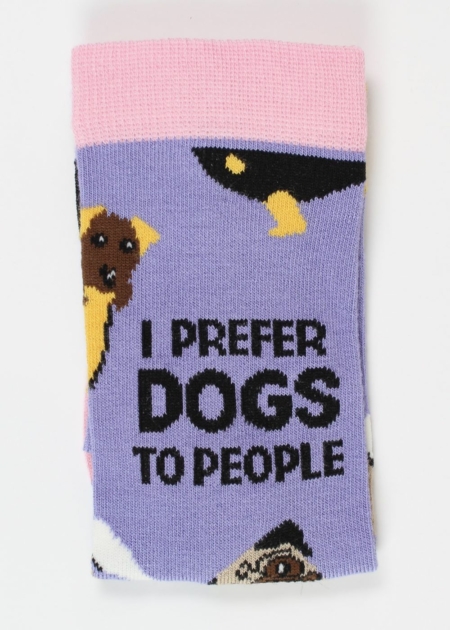Women's Therapy Bamboo Socks I prefer Dogs to People