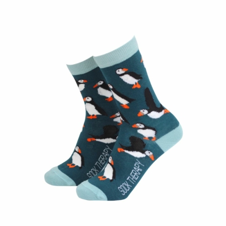 Men's Therapy Bamboo Socks Puffin
