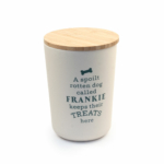 Personalised Dog Treat Jar Frankie