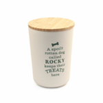 Personalised Dog Treat Jar Rocky