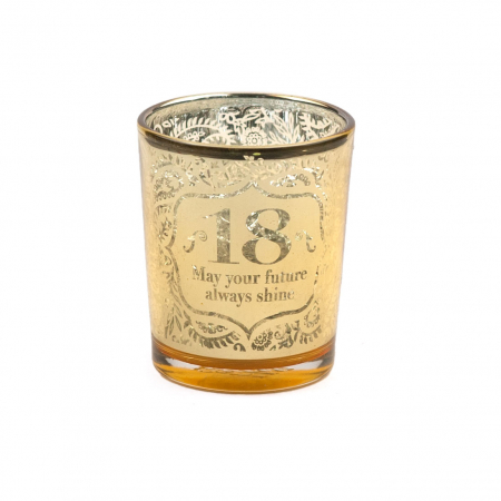 Metallics Personalised Candle Pot – 18th Birthday