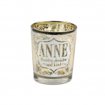 Metallics Personalised Candle Pot with Sentiment – Anne