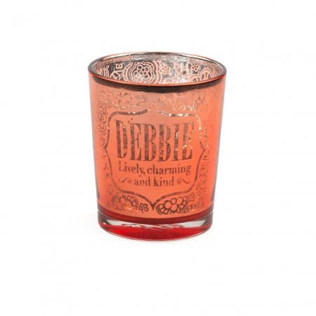 Metallics Personalised Candle Pot with Sentiment – Debbie
