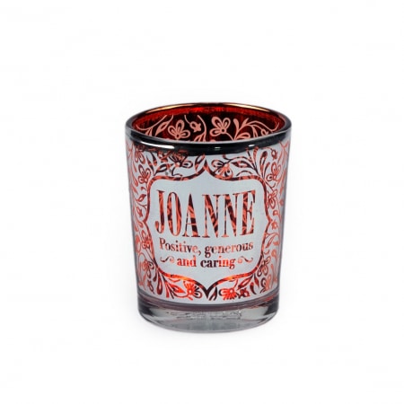 Metallics Personalised Candle Pot with Sentiment – Joanne