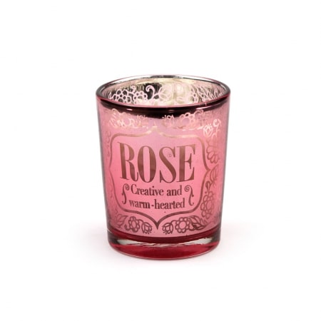 Metallics Personalised Candle Pot with sentiment – Rose