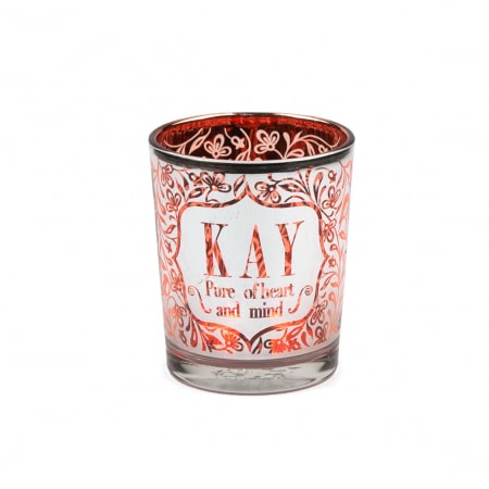 Metallics Personalised Candle Pot with Sentiment – Kay