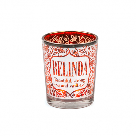 Metallics Personalised Candle Pot with Sentiment – Belinda