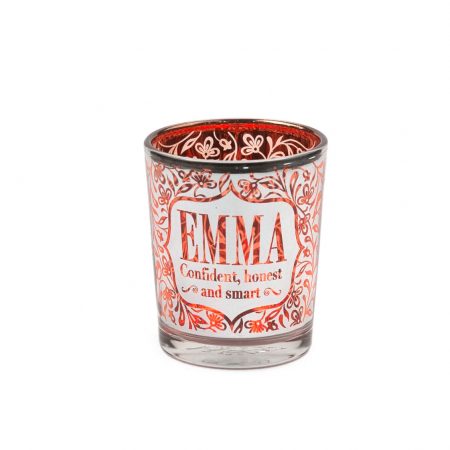 Metallics Personalised Candle Pot with Sentiment – Emma