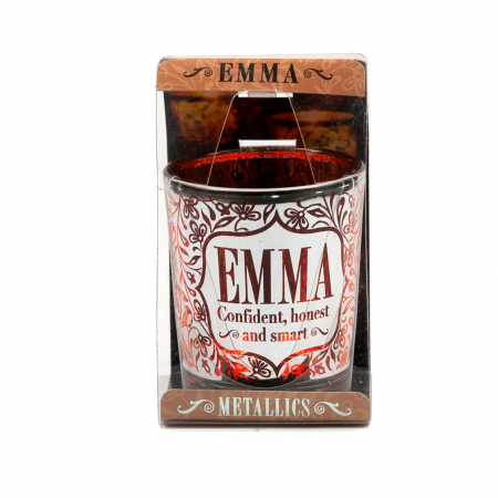 Metallics Personalised Candle Pot with Sentiment – Emma