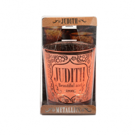 Metallics Personalised Candle Pot with Sentiment – Judith