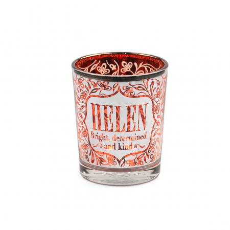Metallics Personalised Candle Pot with Sentiment – Helen