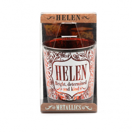 Metallics Personalised Candle Pot with Sentiment – Helen