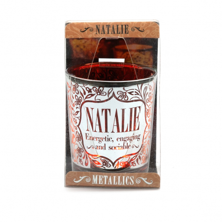 Metallics Personalised Candle Pot with Sentiment – Natalie